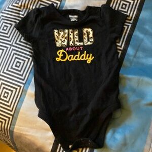 Garanimals girls 24 month onesie, black wild about daddy